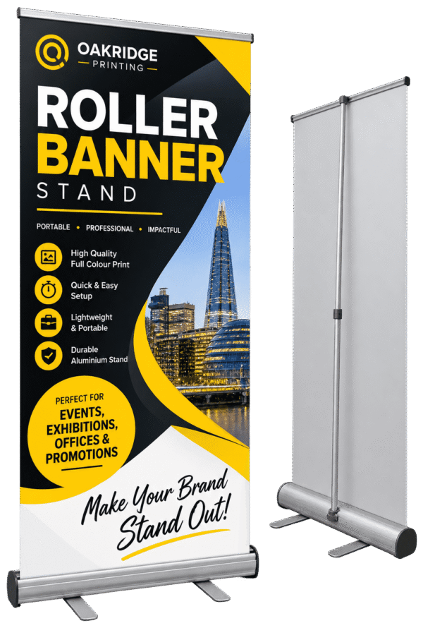 Custom Pull Up Banners UK | Roller Banner Stands | Oakridge Printing