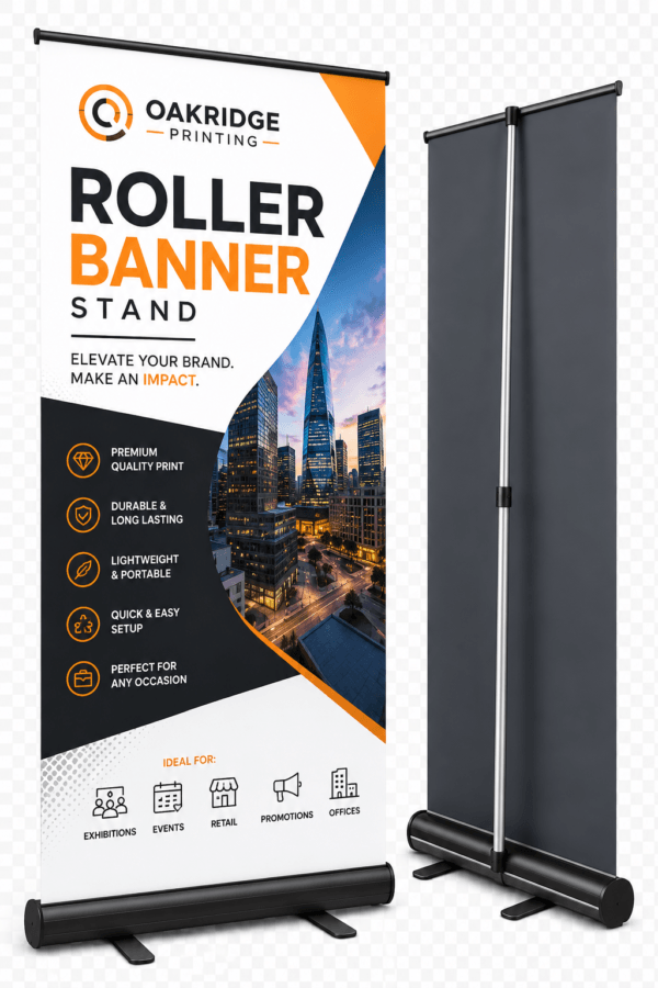 Custom Pull Up Banners UK | Roller Banner Stands | Oakridge Printing