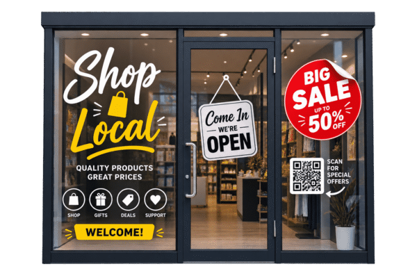 Custom Printed Shop Window Stickers & Decals