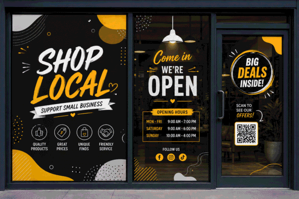 Custom Printed Shop Window Stickers & Decals