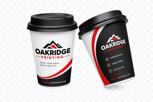 branded single wall and double wall takeaway coffee cups