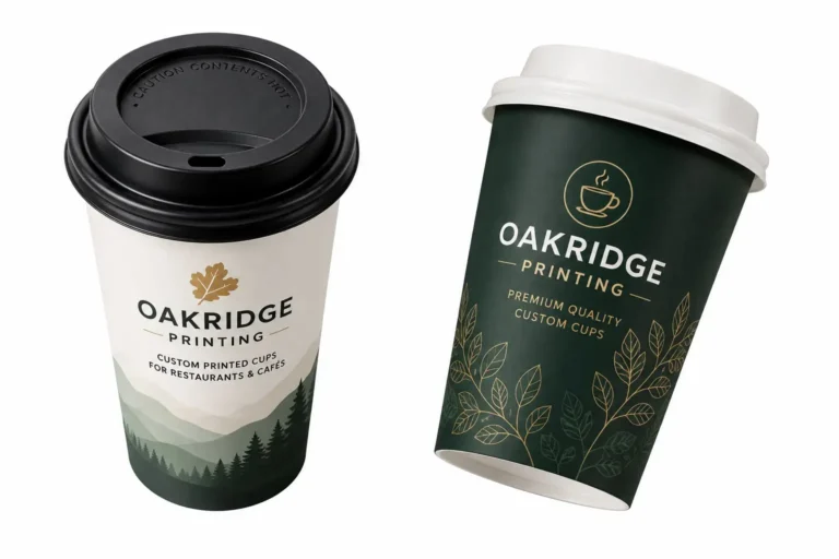 branded single wall and double wall takeaway coffee cups