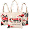 Custom Printed Tote Bags Custom printed cotton canvas tote bag with company logo
