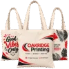 Custom Printed Tote Bags Custom printed cotton canvas tote bag with company logo