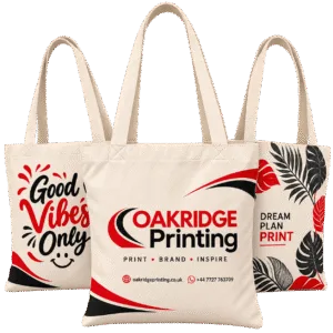 Custom printed cotton canvas tote bag with company logo
